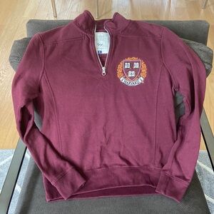 Harvard embroidered quarter zip